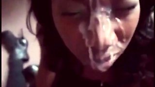 Ebony Amateur's Massive Facial