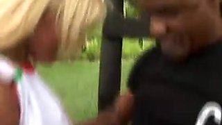 Brazilian blonde and BBC - Anal outdoors