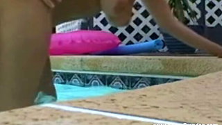 Amateur Couple Film Themselves Sexy By The pool experience