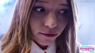 Nubiles threesome as Myra Moans and Rose Carter cosplay nurse for Lucky Fate