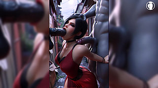 Horny Ada Wong Giving Blowjob on Big Thick Cock - Ai Hentai