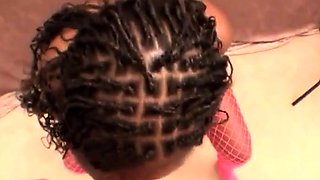 Big tittied ebony in fishnets