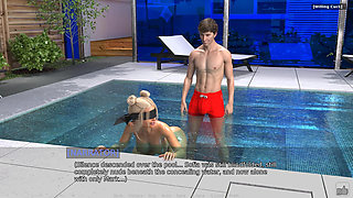 According to Sofia: Horny Guy Stretches His Best Friend's Girlfriend Asshole in the Pool He Is Trying to Loose the Hole a Bit