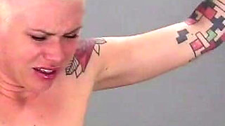 Cora's breast whipped hard and punished