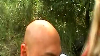 Perverted Parking Lot Orgy Blonde Slut Fucked Hard Outdoors
