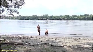 Mature Loves Stepson On Public Beach