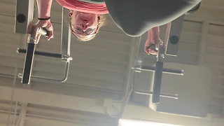 First Time Gym Orgasm!! Cumming at the Gym From an Ab Workout