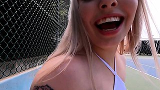 BANG-Haley Spades Goes Buckwild At A Public Tennis Court