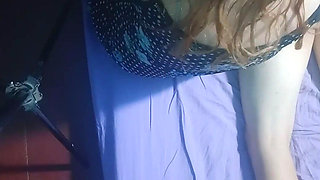 Short Dress and Magic Hands on the Mattress