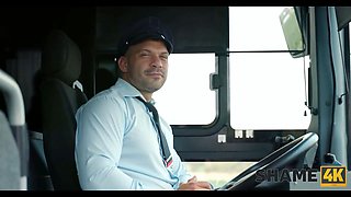 Shame4k. blonde principal with flawless knockers demonstrates her tricks