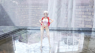 [mmd] Weak Sound Good-night Kiss Pregnancy Erotic Hanfu Belly Pocket Thong
