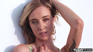 Hairy Haley rides Manuel's thick cock in HD