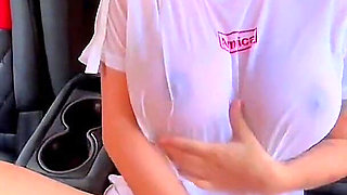 Fucking in a Car! My Best Friend Fucks My Vagina and Cums Inside Me