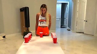Ambie Bambii Halloween Blowjob POV - Teen Amateur Facial at Wild Party