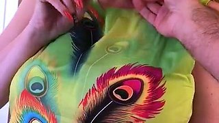 Blonde amateur MILF pov toys fingering shaved cunt