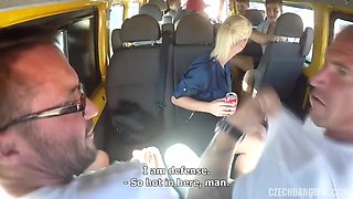 Gang Bang In Bus - Lewd Milf Group Sex