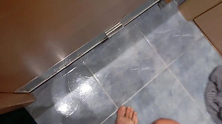 The Dirty Guy Shows You His Flaccid Cock Full of Semen and Cleans the Cumshot From the Previous Vide