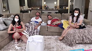 Brunettes gone wild: Johnny, Kimber & Alex in a steamy four-way