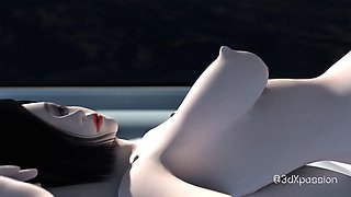 The best sex in space. Hot japanese babe gets fucked hard on orbital space station