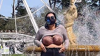 outdoor fountains exposed bra