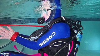 Underwater Bondage in Scuba Tied Tight & Dragged Through Water