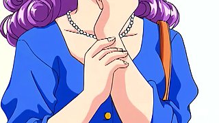 Slutty anime teen with big tits