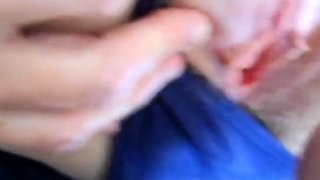 Hairy pussy girl gets fucked and filled with cum