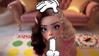 Rich lady Crystal invited to have fun Twister and was humped by a stranger
