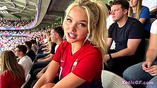 Fucked with a Busty Norwegian Milf at the World Cup Match