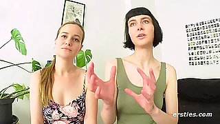 Lesbian Babes Enjoy Risky Fun