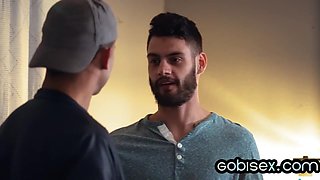 GO BISEX - Ambisexual puny bae got plowed in three way by 2 bangers