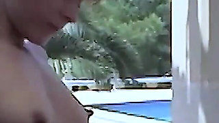 Amateur Fucks Her Vagina by the Pool