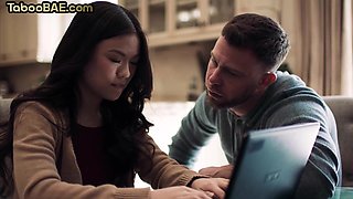 Stepdaughter fucked by stepdad in 3some with stepmother