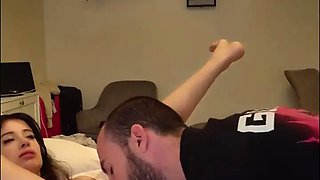 Romantic couple enjoys deepthroat and before making love
