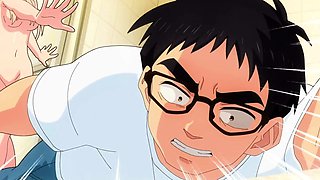 Naked anime beauty mounts BF in bath for deep messy grind