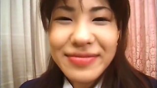 Japanese school girls swallow semen deliciously in home economics lessons