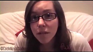 Nerdy Step Brother Shows Small Dick to Sister - Winky Pussy Gets Fucked Hard