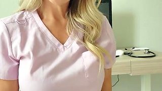Naughty Nurse Makes House Calls With Pussy Rubbing Fire