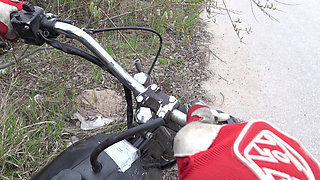 A Young, Hot Woman with Big Tits Stopped a Motorcyclist to Get Fucked in the Ass