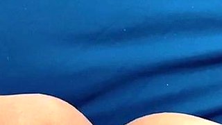 Close up funny cock jerking