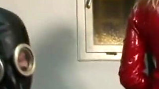 Penis humiliating in gas mask