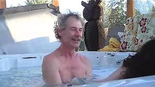 Slutty amateur wife gets pounded doggystyle in the hot tub