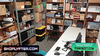 Shoplyfter - criminal booty gets destroyed by security guard