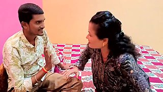 Lady landlord when came to take rent, and did not get the rent then lady want hardcore sex wtih big penis boy