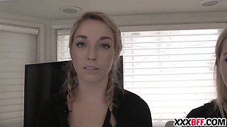 Lezzie cougar penalizing teen