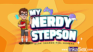 MILF Stepmom Fucks Her Virgin Nerd Stepson to Try a Vagina for the First Time