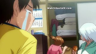 Anime Hentai Girlfriend with Big Natural Tits Gives Blowjob and Takes Hardcore Doggystyle Creampie