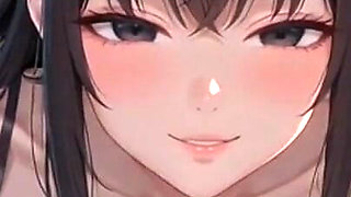 Cute Anime Girls Posing on Bed in Front of You, Ai Animation
