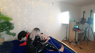 Backstage of Pretty Lesbian Fetish Girls Doing Sex Video. Positive Femdom, Sex Play, Latex Leather