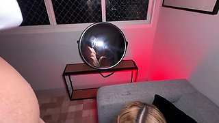 Cute Slim Petite Blonde Teen In a Tiny Violet Bikini Gets Fucked Hard & Jizzed By Her Hunky Inked BF